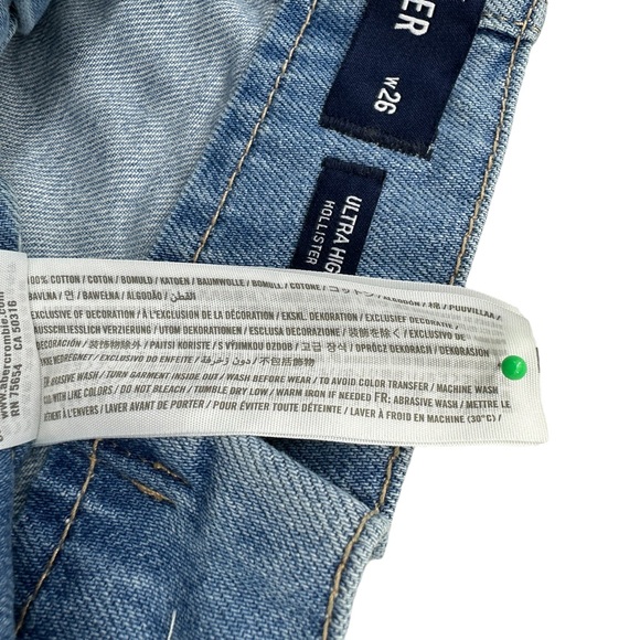 HOLLISTER Junior’s Denim Skirt Ultra High Rise Jean Paper Bag Style - Picture 5 of 5